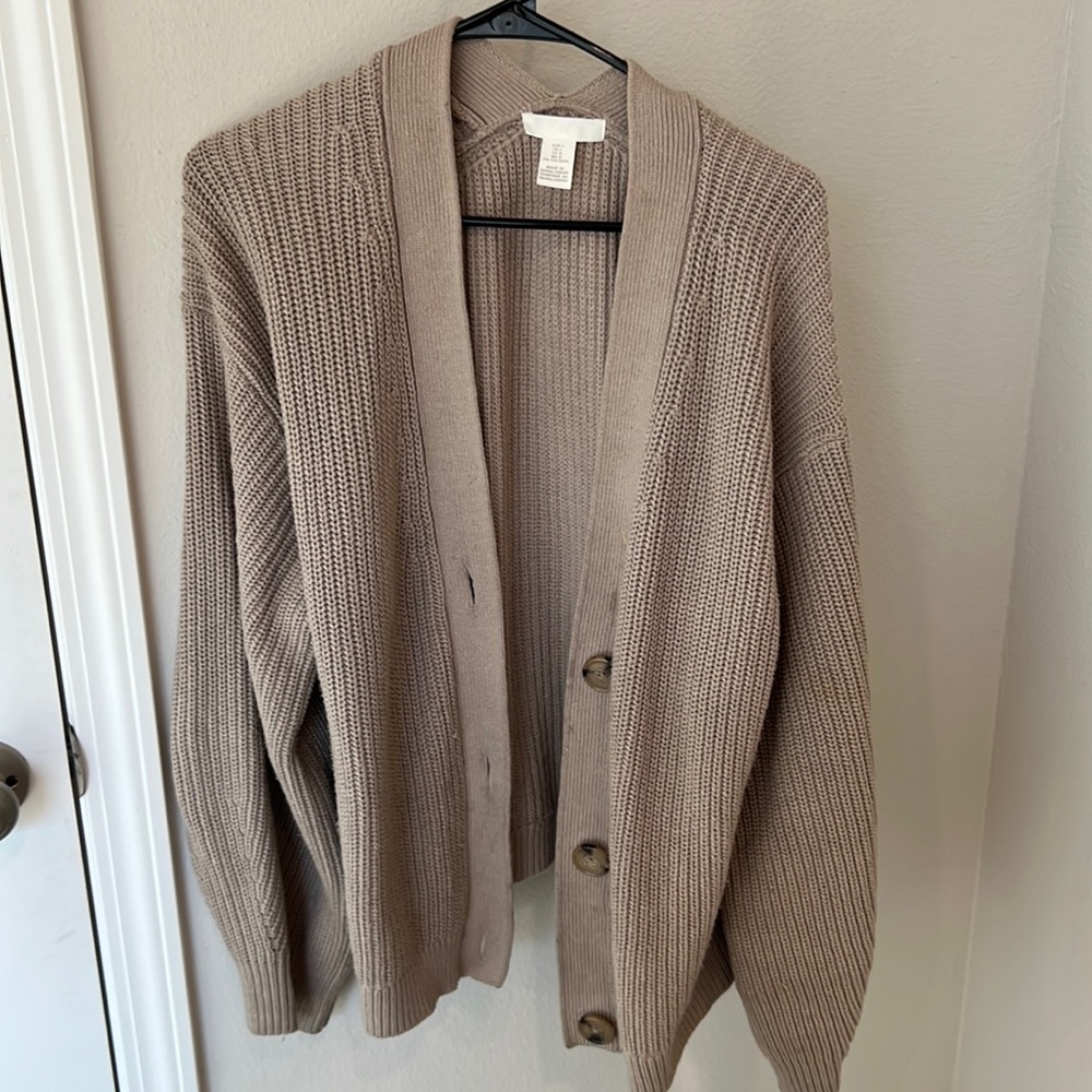 Tan oversized cardigan